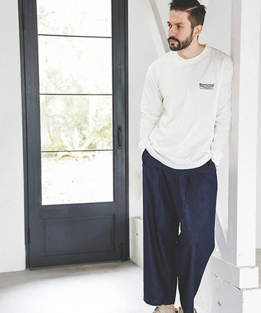 MR.OLIVE / RINSE WASH 8oz DENIM / 2TACK WIDE EASY PANTS / リンスウォッシュ 8ozデニム / 2タックワイドイージーパンツ